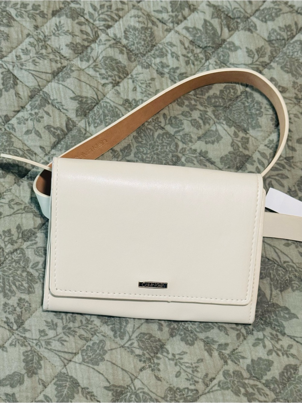 NWT, Calvin Klein (Bone/Cream) Belt Bag with Adjustable Strap, S/M